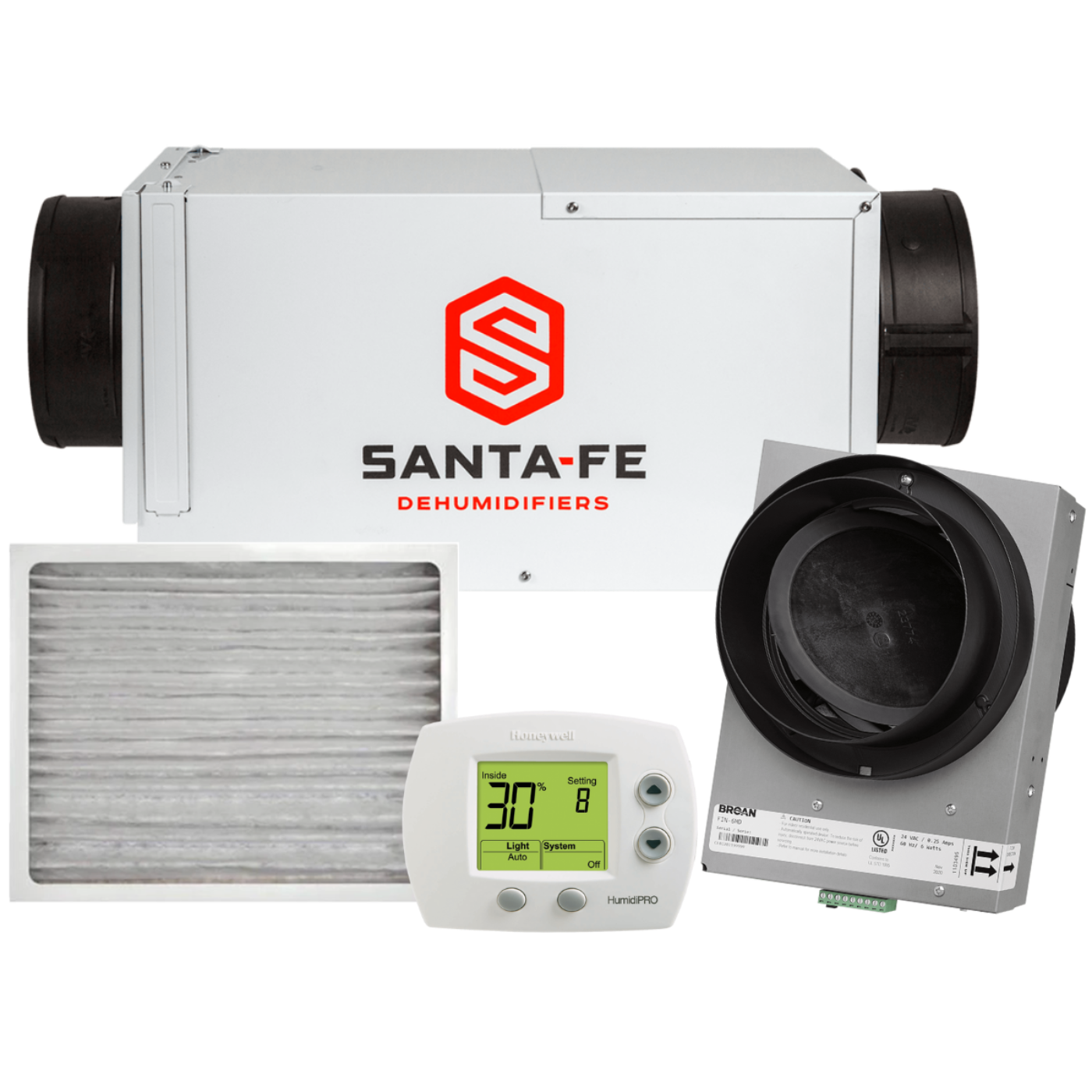 Santa Fe Ultra70 70-Pint Ventilating Dehumidifier + Fresh Air Package - ul3684k