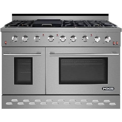 NXR 48 in. Natural Gas Range and Under Cabinet Range Hood Package, - SC4811RHBD