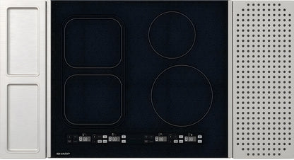 Sharp - 24 in. Induction Cooktop with Side Accessories - SCH2443GB
