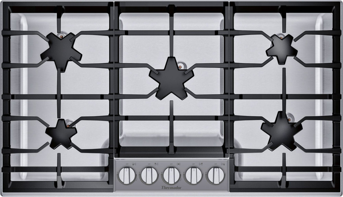 Thermador Masterpiece Series SGSXP365TS 36 Inch Gas Cooktop with 5 StarBurners - 7094748872797