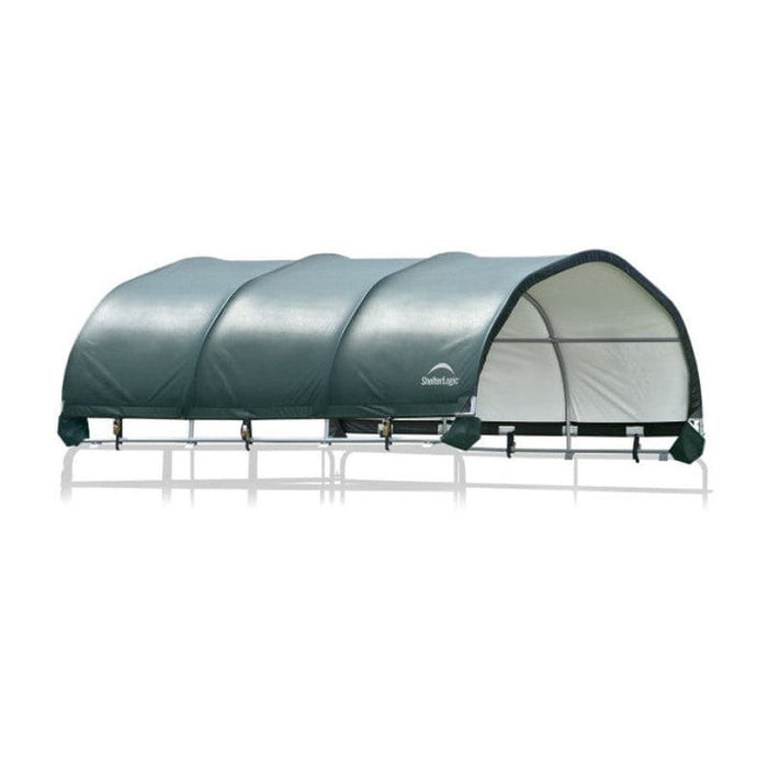 ShelterLogic | Corral Shelter Livestock Shade 12' X 12' - 1 3/8" 7.5 oz. Green Cover Corral panels not included