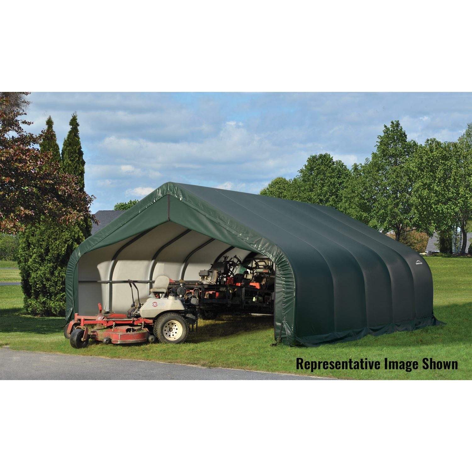 ShelterLogic | ShelterCoat 18 x 28 ft. Garage Peak Green STD