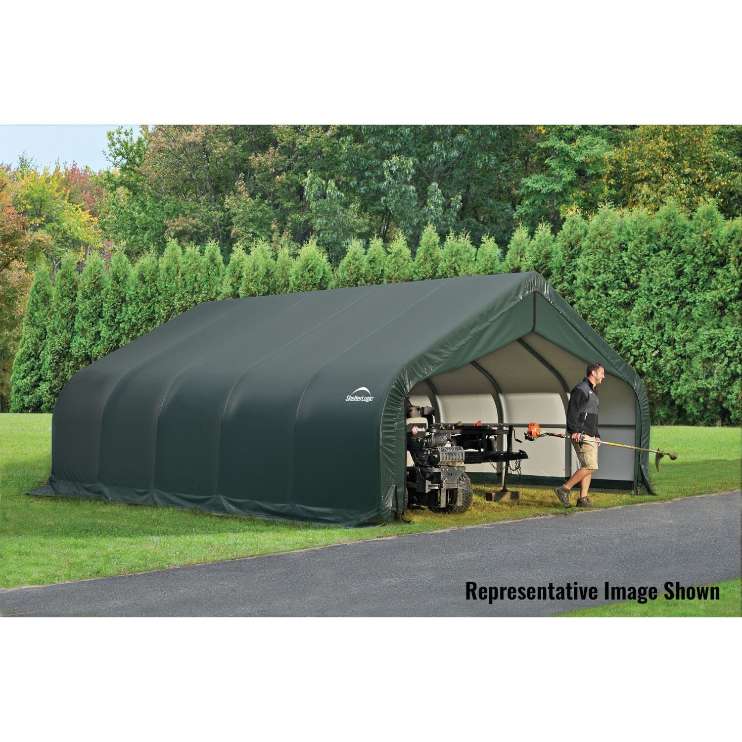 ShelterLogic | ShelterCoat 18 x 28 ft. Garage Peak Green STD