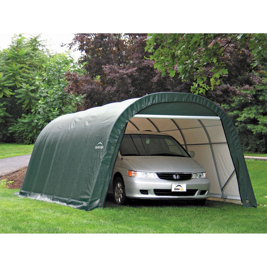 ShelterLogic | ShelterCoat 12 x 24 x 8 ft. Wind and Snow Rated Garage Round Green STD - 72342