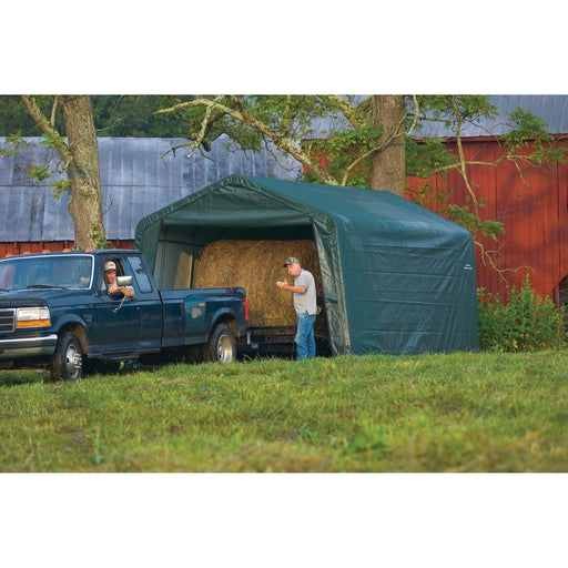 ShelterLogic | ShelterCoat 12 x 28 x 8 ft. Garage Peak Green STD