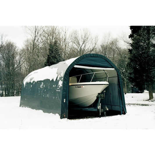 ShelterLogic | ShelterCoat 13 x 20 ft. Wind and Snow Rated Garage Round Green STD - 73342