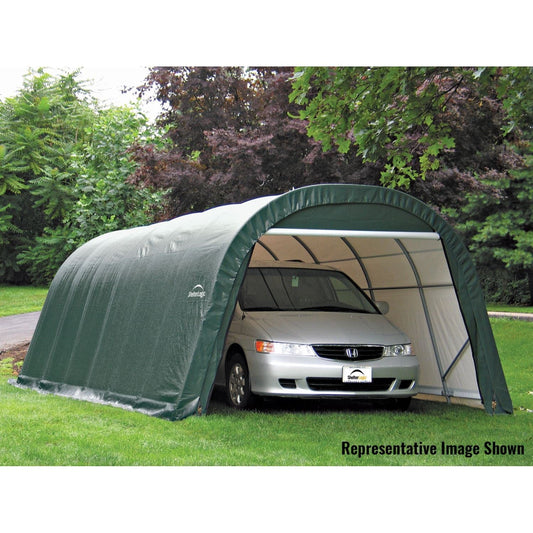 ShelterLogic | ShelterCoat 13 x 28 ft. Wind and Snow Rated Garage Round Green STD - 90234