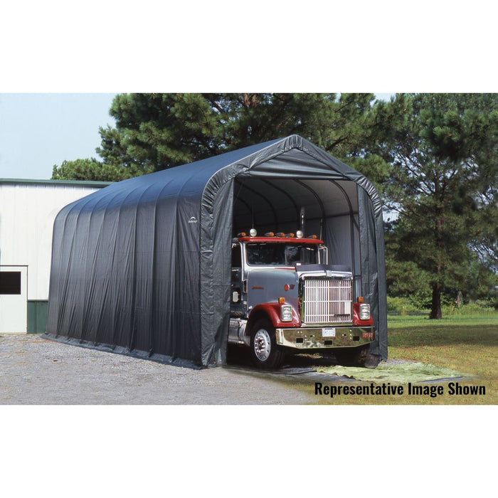 ShelterLogic | ShelterCoat 15 x 28 ft. Garage Peak Gray STD