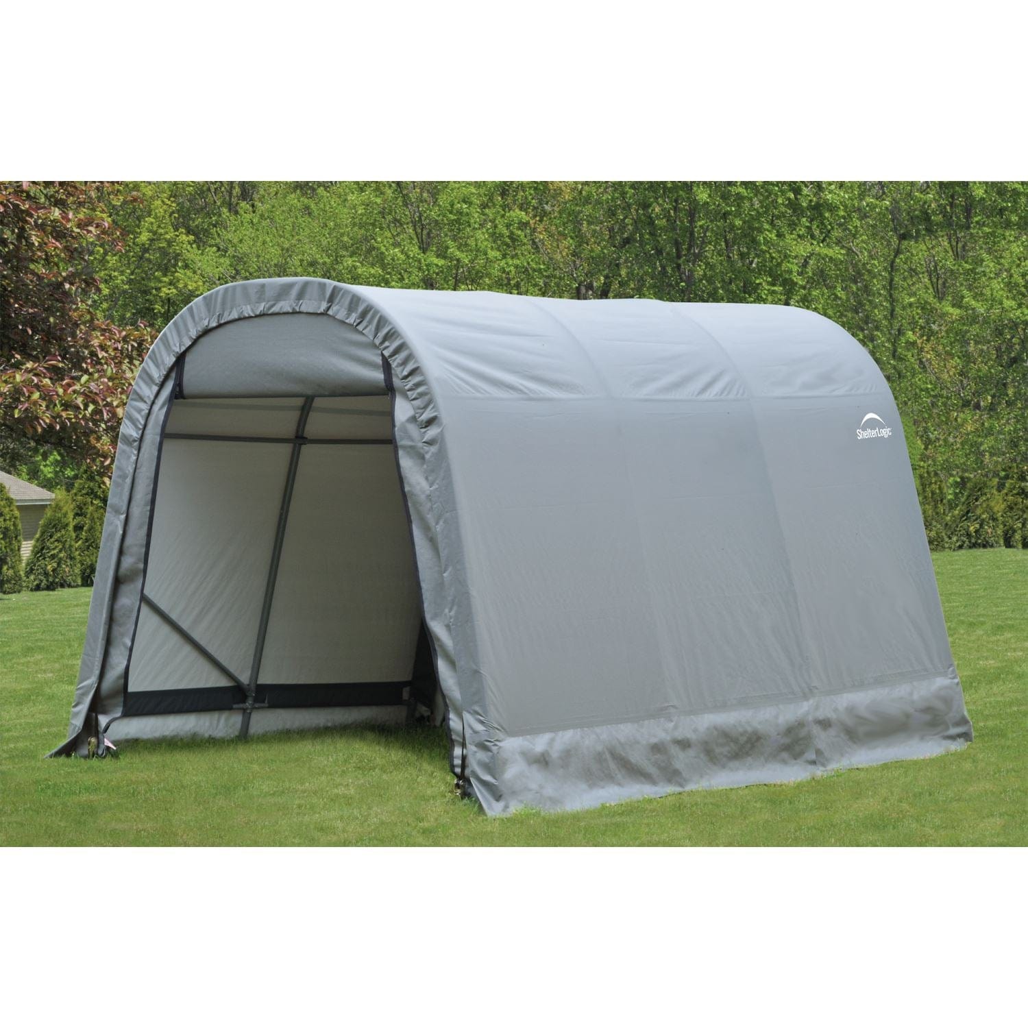 ShelterLogic | ShelterCoat 8 x 12 ft. Wind and Snow Rated Garage Round Gray STD