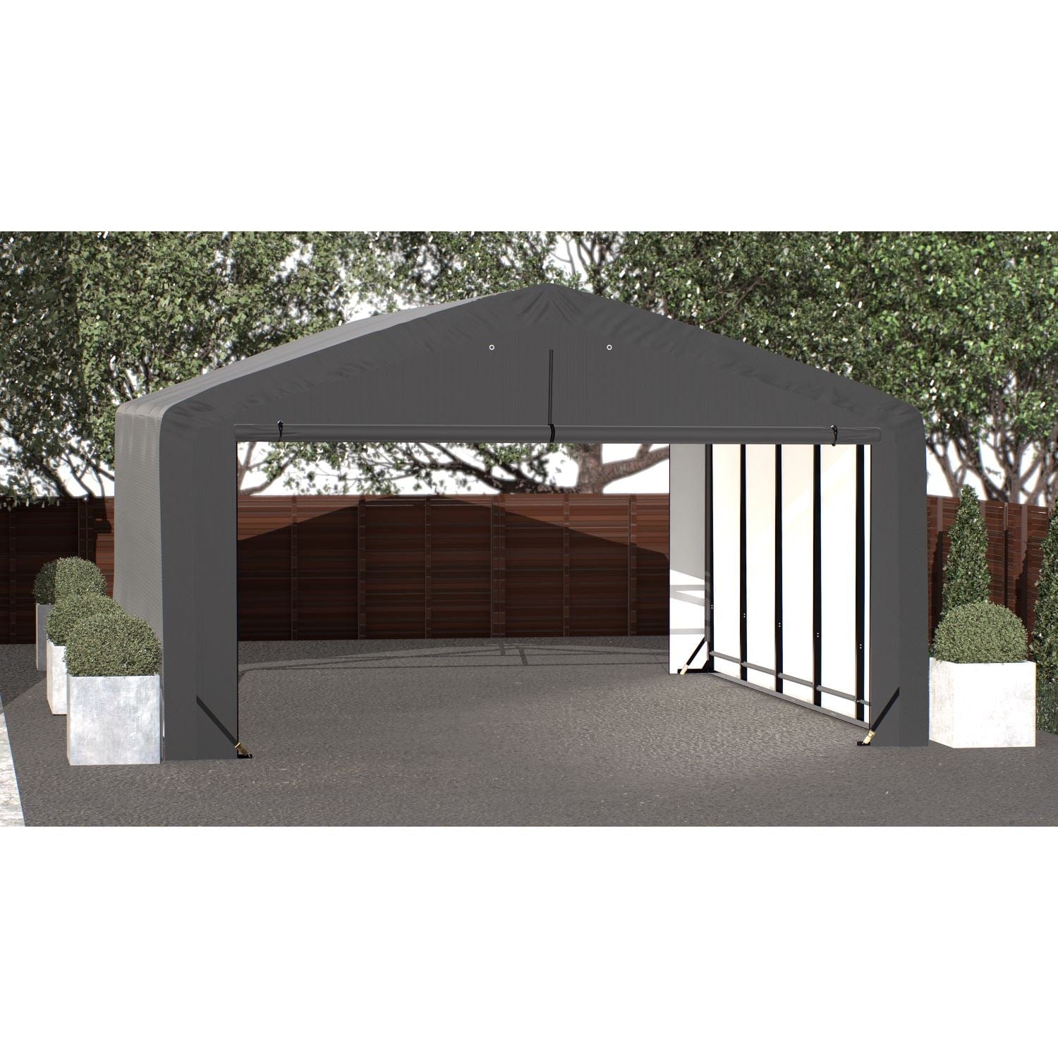 ShelterLogic | ShelterTube Wind and Snow-Load Rated Garage 20x23x12 Gray