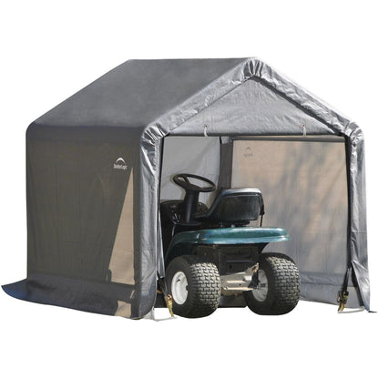 ShelterLogic | 6'x6'x6' Peak Style Storage Shed, 1-3/8" Frame, Grey Cover - 70401