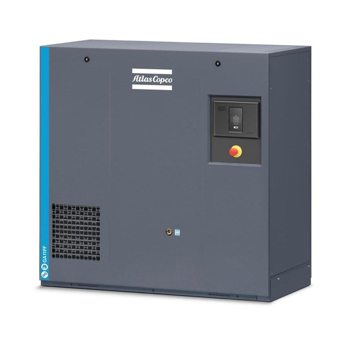 Atlas Copco 15HP, 57 CFM, GA11 Rotary Screw Air Compressor 208-230/460V - GA11-125 AP -208-230/460