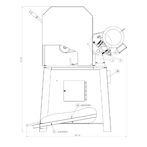 Kalamazoo Industries 20 Inch Industrial Abrasive Chop Saw, 20hp - K20SSF