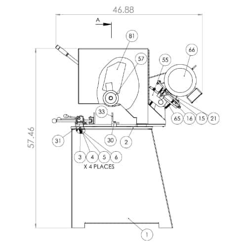 Kalamazoo Industries 18 Inch Abrasive Heavy Duty Mitre Saw - KM16-18