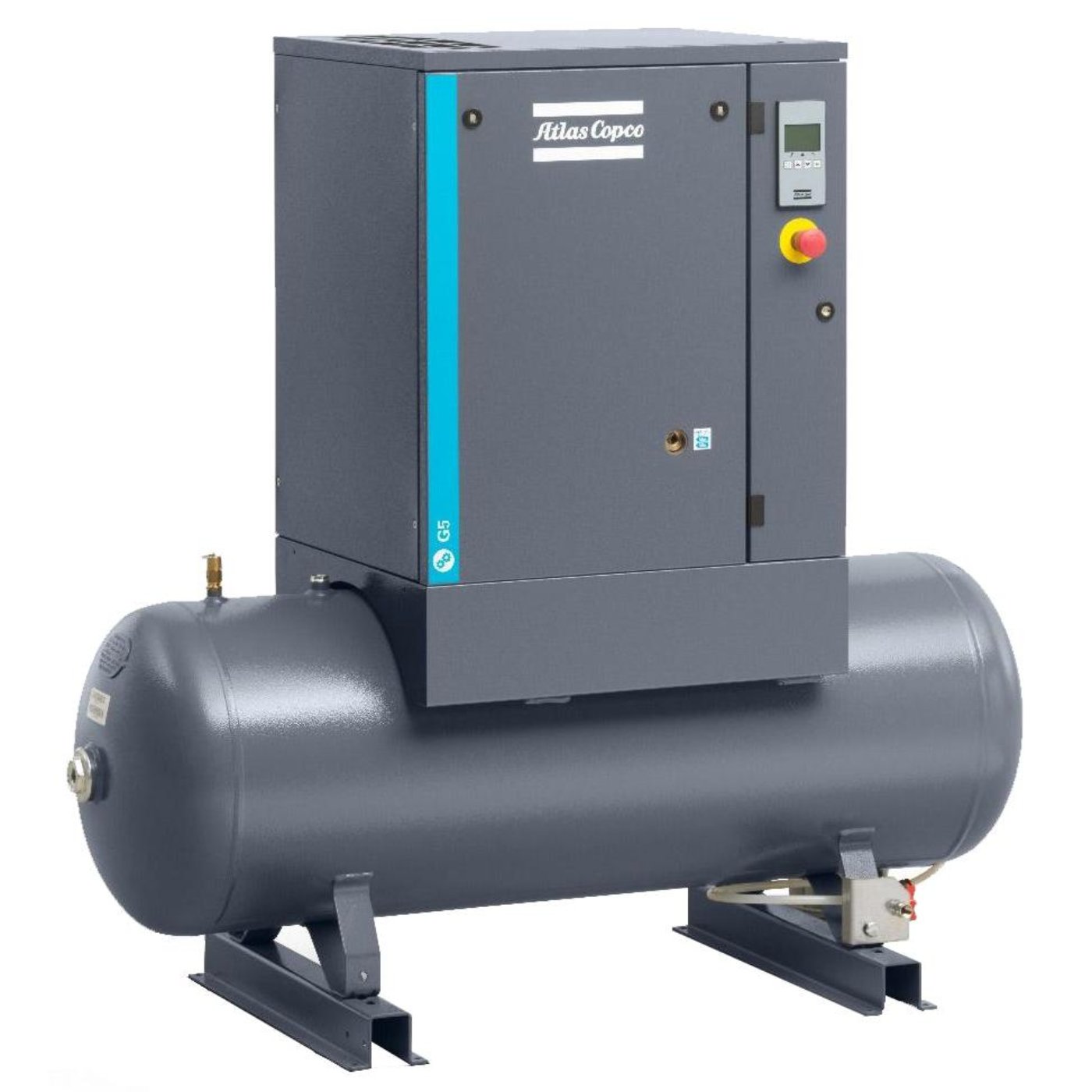 Atlas Copco 10HP, 34.1 CFM, 53 Gallon G7 Rotary Screw Air Compressor 208-230/460V - G7-116T AP 208-230/460