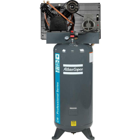 Atlas Copco 7.5HP, 18 CFM, 80 Gallon CR Industrial Series Piston Air Compressor 230V 3PH - 2020041517