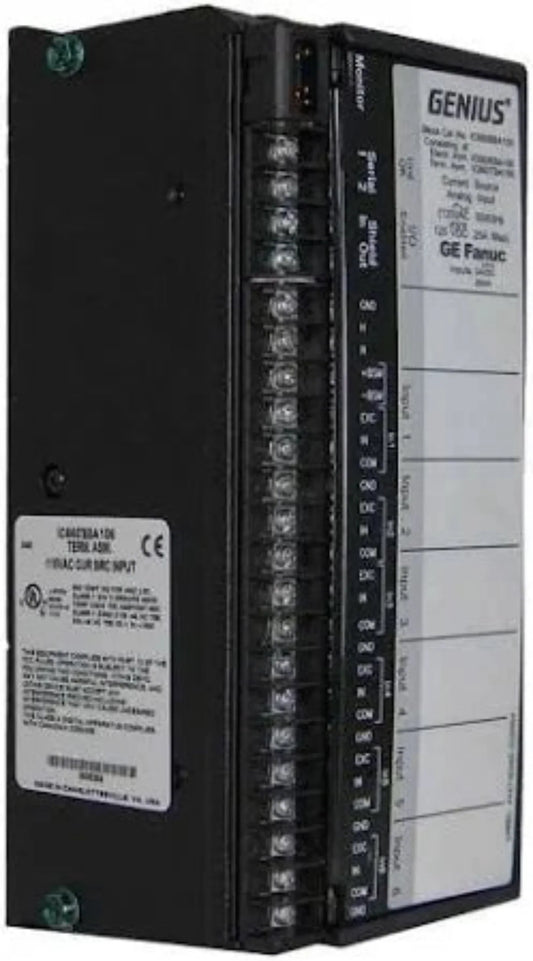 Fanuc Corporation| GE Fanuc Genius Current-Source Input Block - IC660BBA106