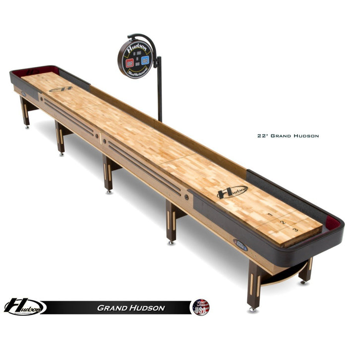 Grand Hudson Shuffleboard Table 9'-22' with Stain Options