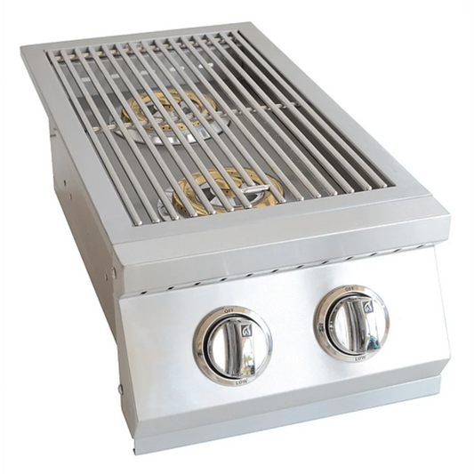 Kokomo Built In Double Side Burner Stainless Steel with removable cover - KO-BAK2BG