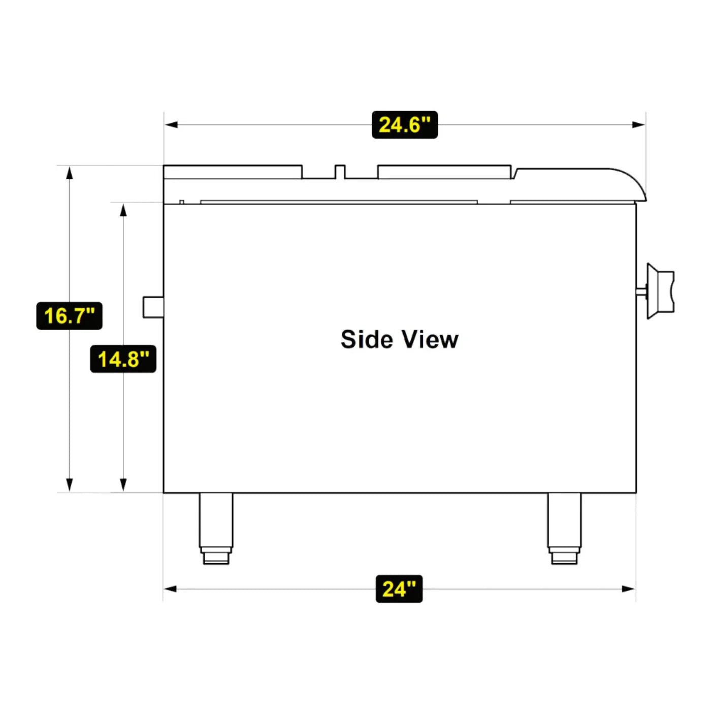 Serv-Ware SSSP-1 18” Dual Ring Cast Iron Stock Pot with 1 Burner and 1 Open Front Cabinet, Natural Gas, 110,000 BTU - SSSP-1