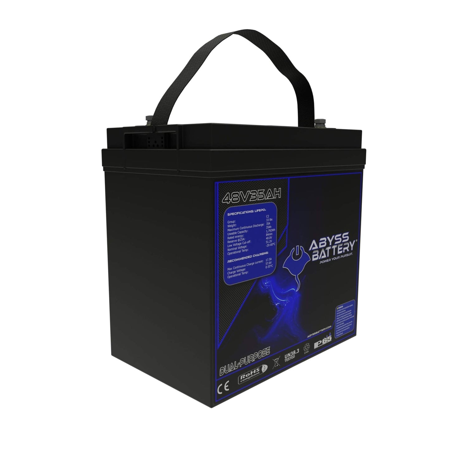Abyss Battery 48V 35Ah GC2 Lithium Golf Cart Battery - AB-48V35-BT