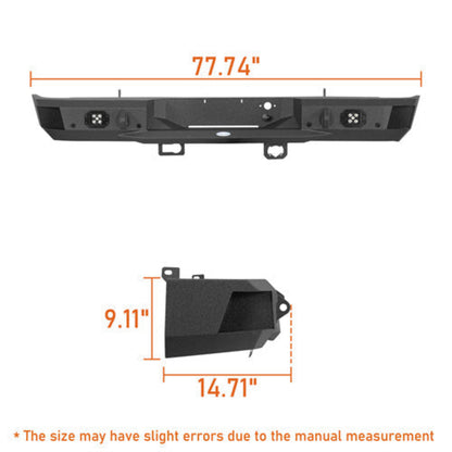 Hooke Road Rear Bumper (07-18 Chevy Silverado 1500) - HE.9036