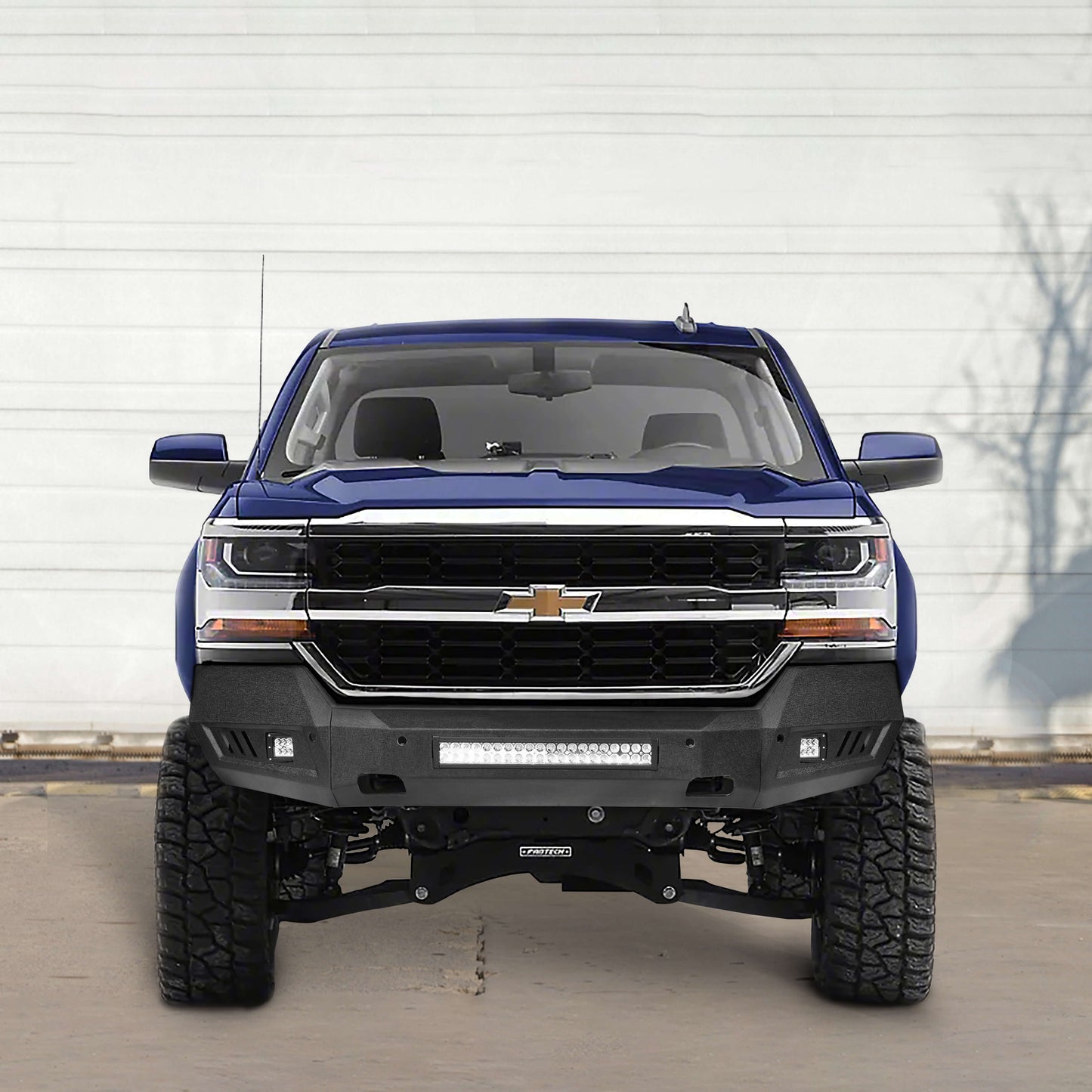 Silverado Front Bumper & Rear Bumper Combo w/LED Lights For Chevy Silverado 1500 - Hooke Road - HE.9021&HE.9024