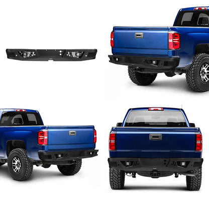 Silverado Front Bumper & Rear Bumper Combo w/LED Lights For Chevy Silverado 1500 - Hooke Road - HE.9021&HE.9024