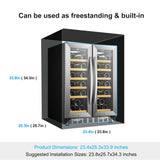 Lanbo Sinoartizan 36 Bottles Dual Zone Stainless Steel Wine Coolers - ST-36D