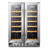 Lanbo Sinoartizan 36 Bottles Dual Zone Stainless Steel Wine Coolers - ST-36D