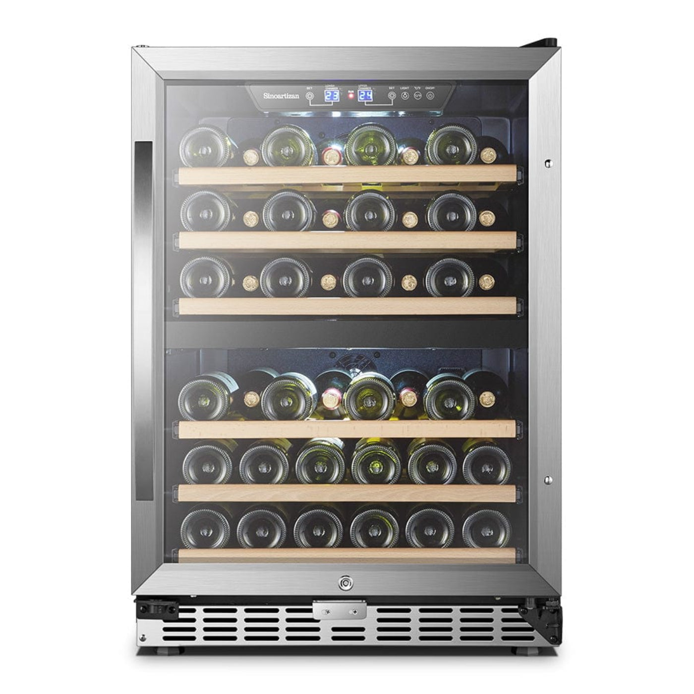 Lanbo Sinoartizan 44 Bottles Dual Zone Stainless Steel Wine Coolers ST-54D - ST-54D