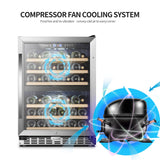 Lanbo Sinoartizan 44 Bottles Dual Zone Stainless Steel Wine Coolers ST-54D - ST-54D