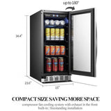 Lanbo Sinoartizan 70 Cans Single Zone Stainless Steel Beverage Coolers - ST-33BC