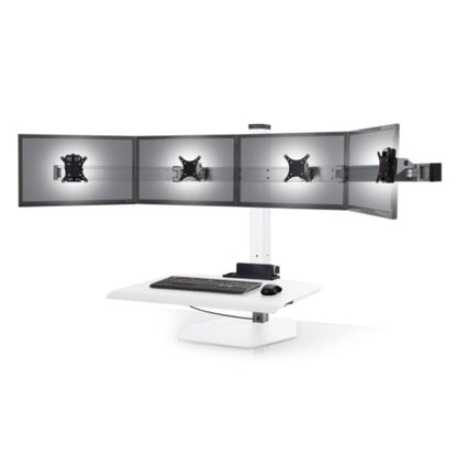 Innovative Winston Workstation Quad Monitor Adjustable Standing Desk Converter