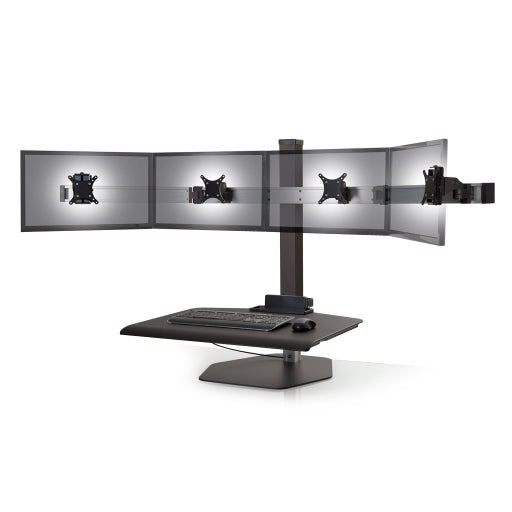 Innovative Winston Workstation Quad Monitor Adjustable Standing Desk Converter