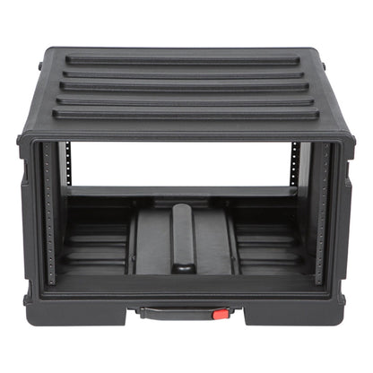 SKB 6U rSeries Rolling Rack with Integrated Back Wheels and 1-Touch Pull Handle - 420634