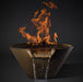 Slick Rock Concrete 22” Cascade Conical Fire on Glass + Copper Spillway with Electronic Ignition - KCC22CPSCCEING