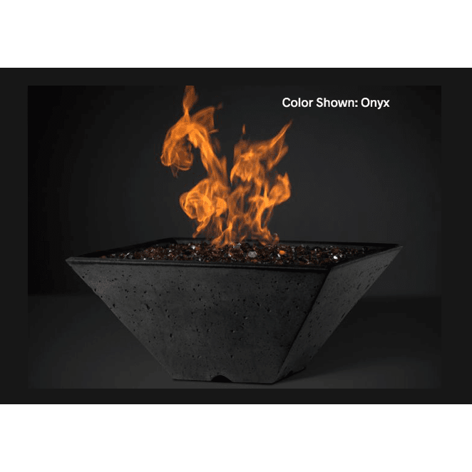 Slick Rock Concrete Ridgeline Square Fire Bowl with Match Ignition - KRL22SMNG