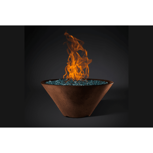 Slick Rock Concrete Ridgeline Conical Fire Bowl with Electronic Ignition - KRL22CEING
