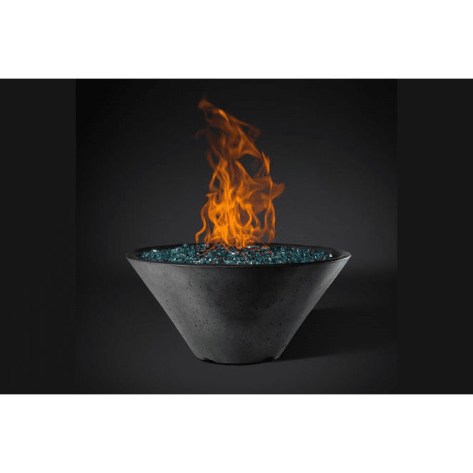 Slick Rock Concrete Ridgeline Conical Fire Bowl with Electronic Ignition - KRL22CEING