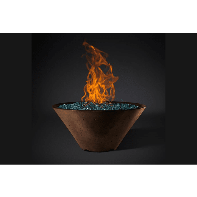 Slick Rock Concrete Ridgeline Conical Fire Bowl with Electronic Ignition - KRL22CEING