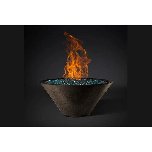 Slick Rock Concrete Ridgeline Conical Fire Bowl with Electronic Ignition - KRL22CEING