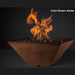 Slick Rock Concrete Ridgeline Square Fire Bowl with Electronic Ignition - KRL22SEING