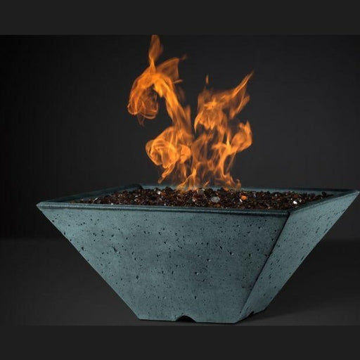 Slick Rock Concrete Ridgeline Square Fire Bowl with Electronic Ignition - KRL22SEING