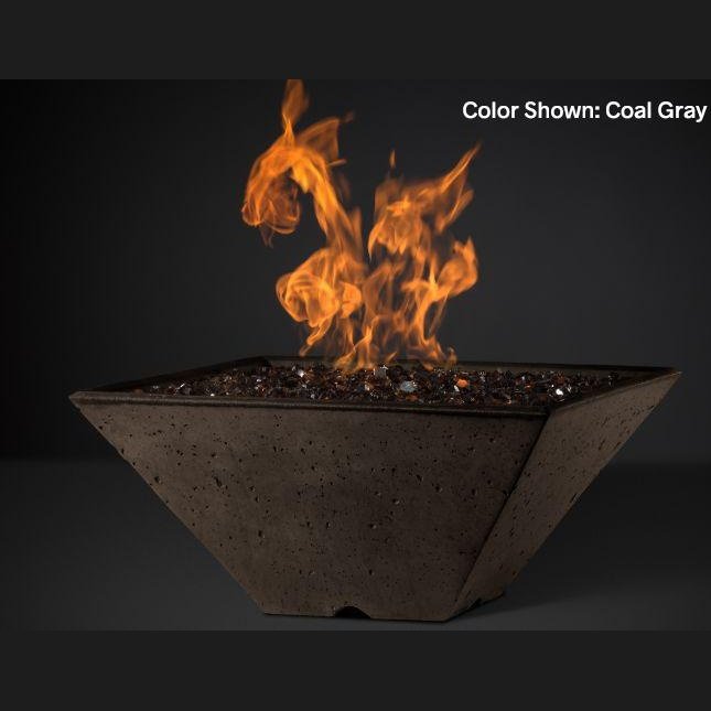 Slick Rock Concrete Ridgeline Square Fire Bowl with Electronic Ignition - KRL22SEING