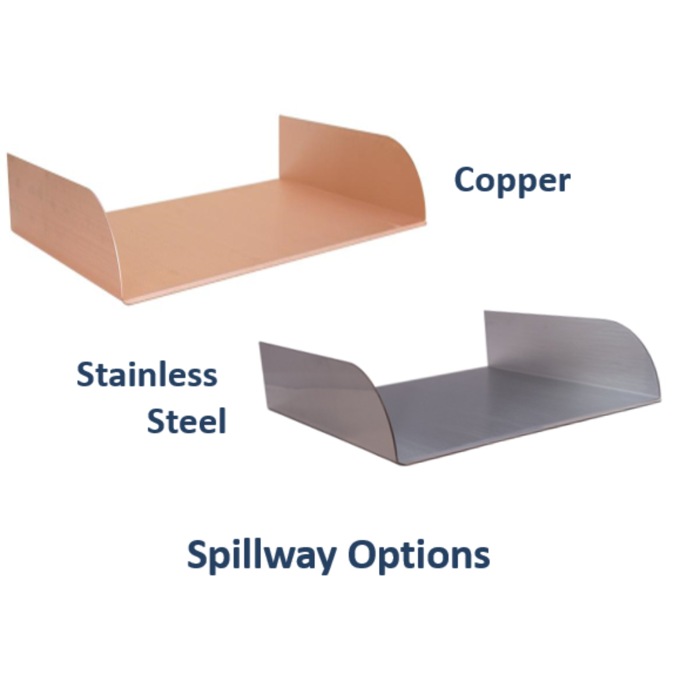 Slick Rock Concrete 24” Spill Classic Water Bowl with Copper Spillway - KSPC2412SPC