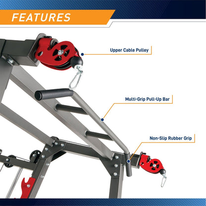 Marcy Pro Smith Machine Weight Bench Home Gym Total Body Workout Training System - 84825