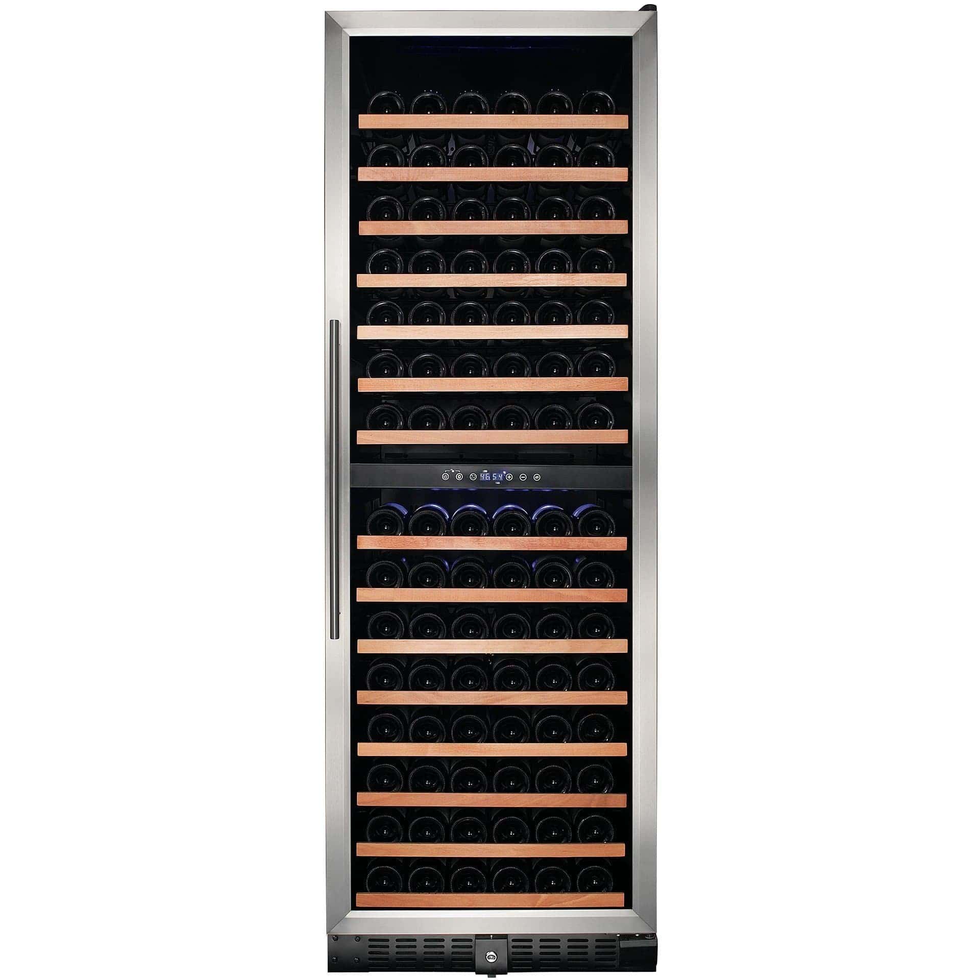 Smith and Hanks 166 Bottle Dual Zone Wine Cooler, Stainless Steel Door Trim - RW428DR