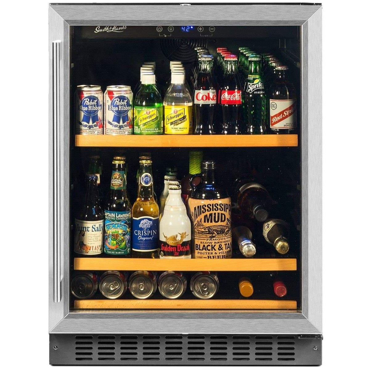 Smith and Hanks 178 Can Beverage Cooler, Stainless Steel Door Trim - BEV145SRE