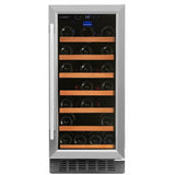 Smith and Hanks 34 Bottle Single Zone Wine Cooler, Stainless Steel Door Trim - RW88SR